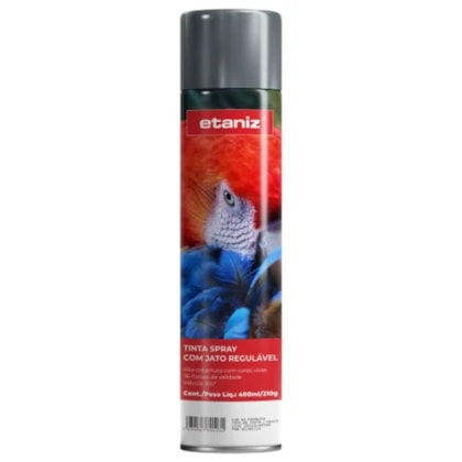 TINTA SPRAY METÁLICA GRAFITE 400ML ETANIZ USO GERAL