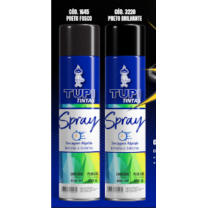 TINTA SPRAY PRETO BRILHANTE USO GERAL 400ML PEGEUZE