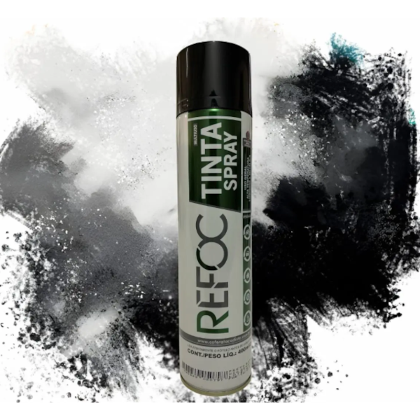 TINTA SPRAY REFOC USO GERAL PRETO FOSCO 400ML MULTIUSO-08954fdc-67ca-4918-8df5-74d3b33bef26