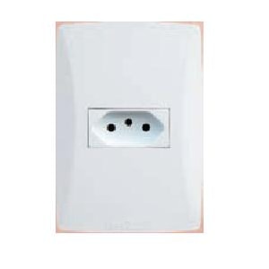 Tomada De Embutir Mec Tronic Petra 2P+T 10A 250V Para Instalações Residenciais E Comerciais
