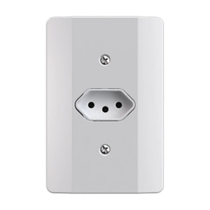 TOMADA EMBUTIDA MEC TRONIC 2P+T 20A 250V HORIZONTAL MILLENIUM C/P
