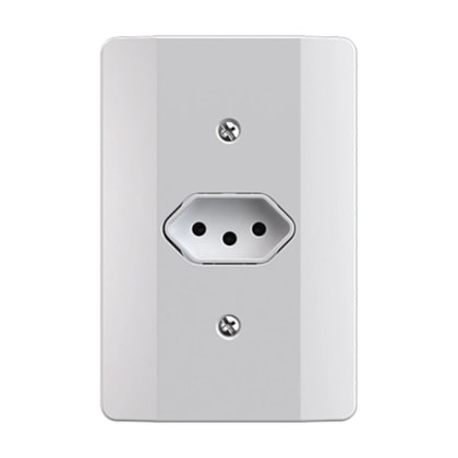 TOMADA EMBUTIDA MEC TRONIC 2P+T 20A 250V HORIZONTAL MILLENIUM C/P
