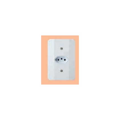 Tomada Embutir Horizontal 2P+T 10A 250V Mec Tronic Millenium Com Placa Nbr 14136