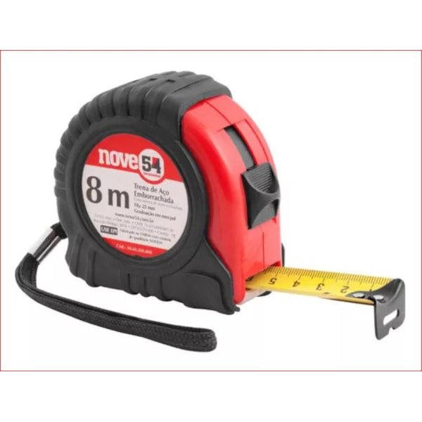 TRENA DE AÇO 8M NOVE54 COM TRAVA E ESTOJO EMBORRACHADO-cf0122c8-3ec1-4e9f-9599-d0497bd99ba1