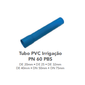 TUBO PVC PARA IRRIGAÇÃO TUBOZAN PN 60 25MM X 6M NBR 5648