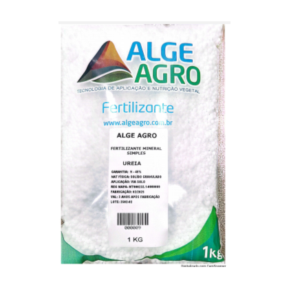 UREIA AGRÍCOLA ALGE AGRO 1KG 45% NITROGÊNIO GRANULADA VIA SOLO