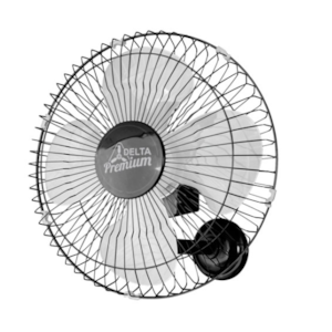 VENTILADOR DE PAREDE BIVOLT OSCILANTE VENTI DELTA 50CM PRETO