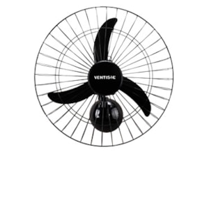 Ventilador De Parede Ventisol Oscilante Preto 60Cm Bivolt 200W Com Grade Metálica