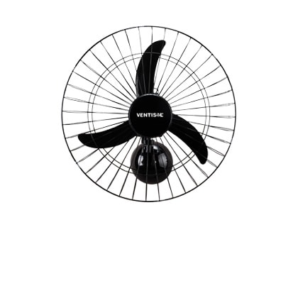 Ventilador De Parede Ventisol Oscilante Preto 60Cm Bivolt 200W Com Grade Metálica